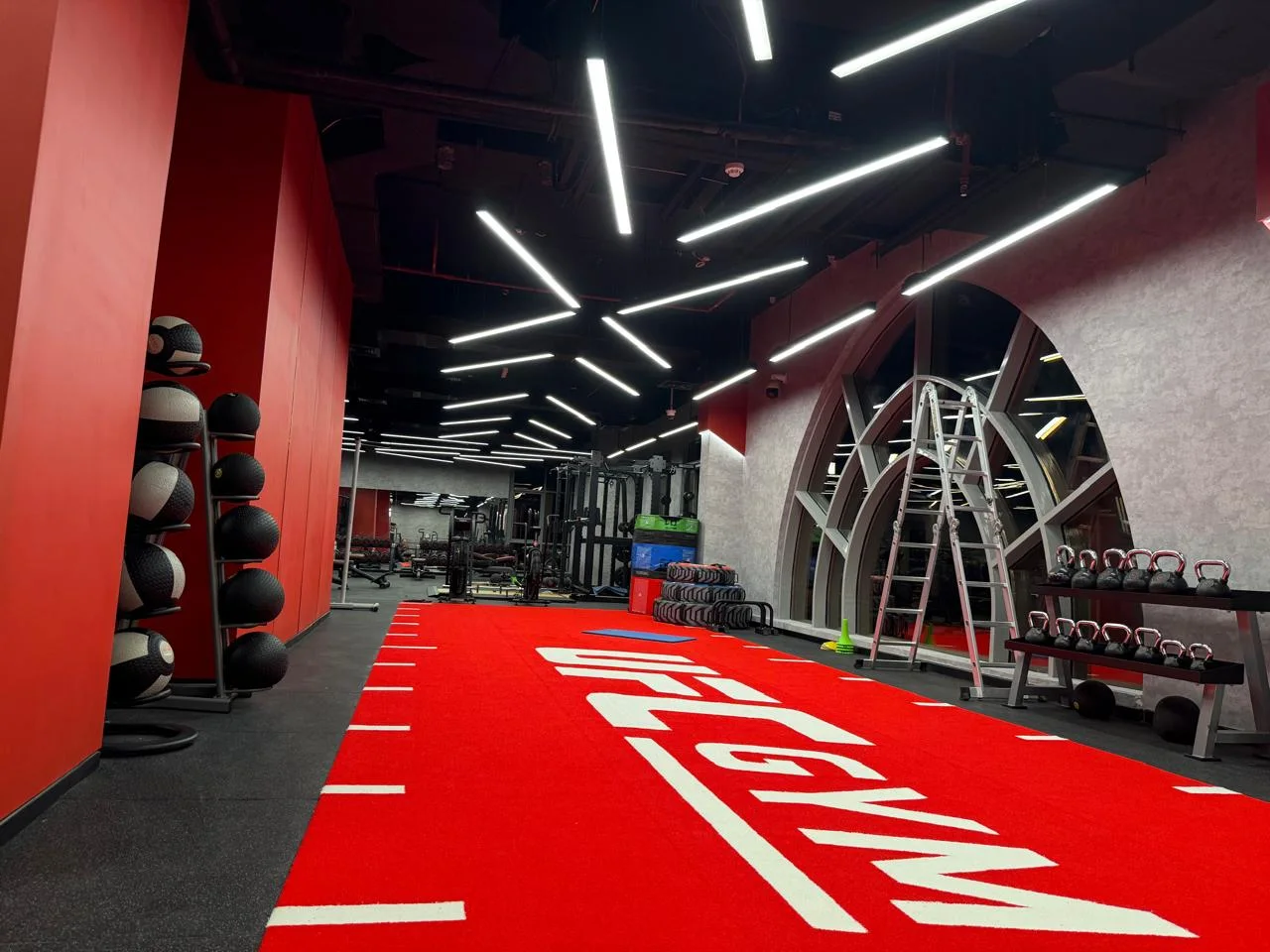 UFC Gym MBZ — Feature Wall & Column Cladding