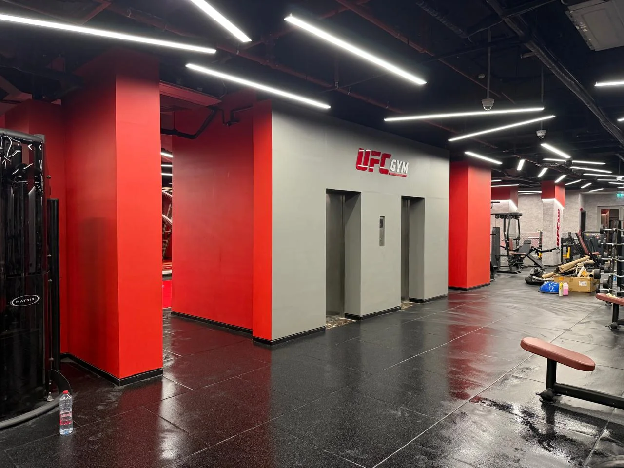UFC Gym MBZ — Feature Wall & Column Cladding supporting joinery image